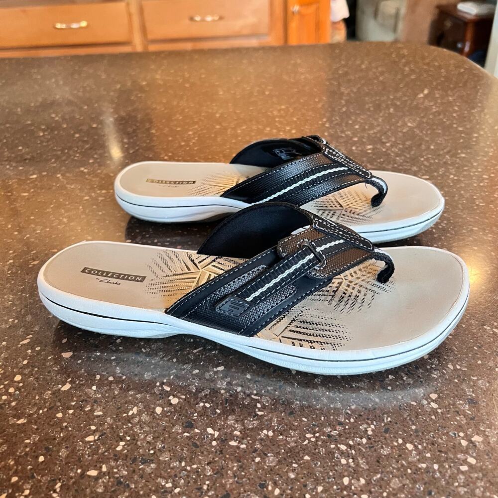 Clarks Cloudsteppers Cushionsoft Black Sandals Si… - image 2